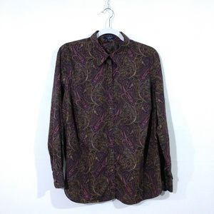 Chaps Women's Paisley Buttondown Shirt